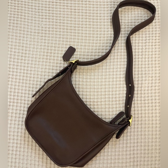 Coach Handbags - Vintage Old Coach 9950 Brown Leather Shoulder Bag Used Very Good